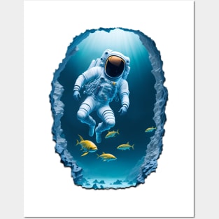 Underwater Astronaut Posters and Art